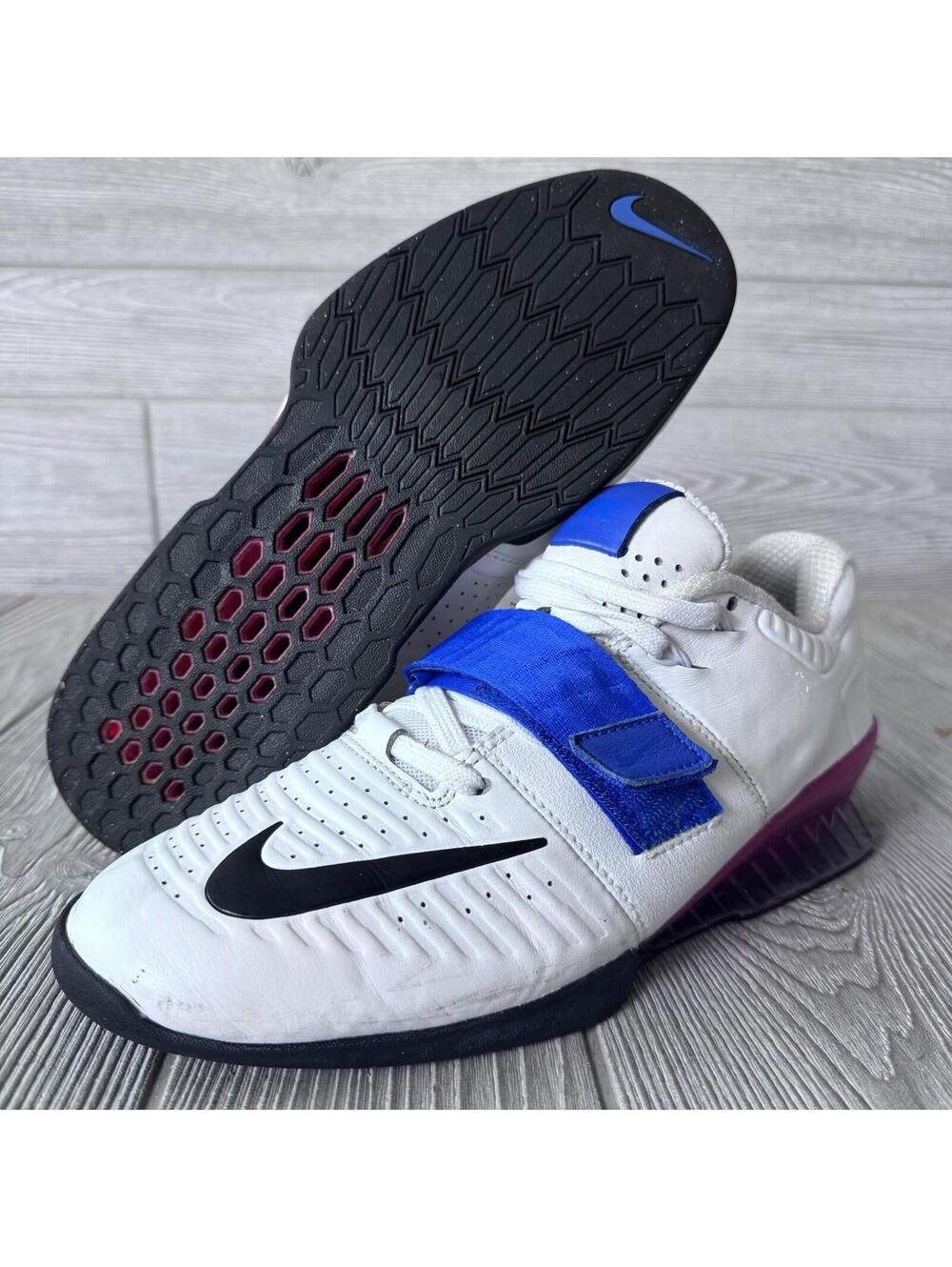 Nike Romaleos 3 XD Weightlifting Shoes White Blue Pink Men’s 7.5 Women’s 9 Cross